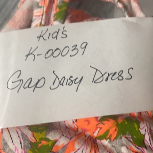GAP Orange  Floral Print Jumper Kids Size M 8 - Picture 12 of 12